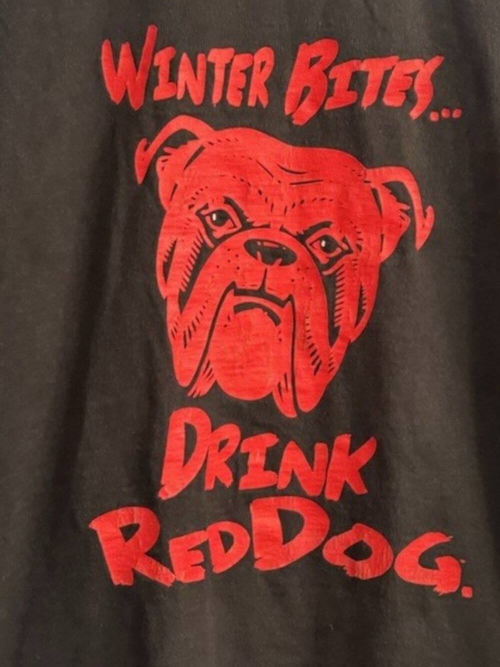 Vintage Red Dog Beer T-Shirt Bulldog Heavy Cotton Single Stitch Men’s Large